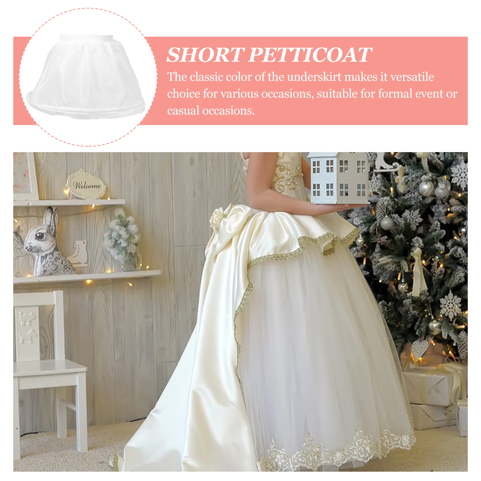 Children's Panniers Girl Crinoline Skirt Slip Dress for Gauze Petticoat Underskirt