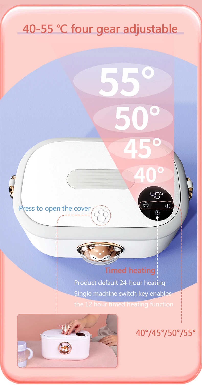 Description Picture 3 of itemDMWD Household Wipes Heater Wet Towel Dispenser Facial Mask Warmer Electric Baby Tissue Heating Machine 0-55℃ Constant Temp 220V