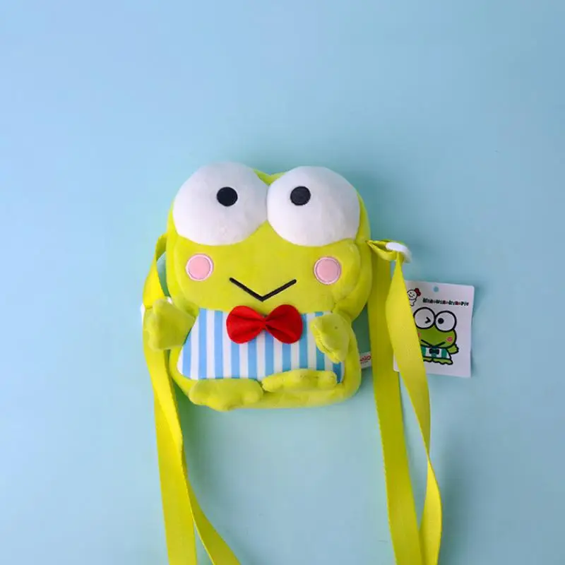 Anime Figure Keroppi Plush Messenger Bag Kawaii Girls Soft Plush