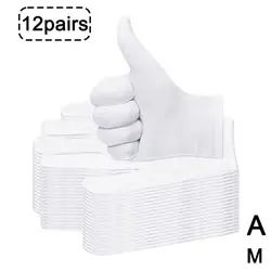 Cotton Gardening Gloves - Wear - Resistant, Breathable, Anti - Slip Work Protection (12 Pairs) (A)