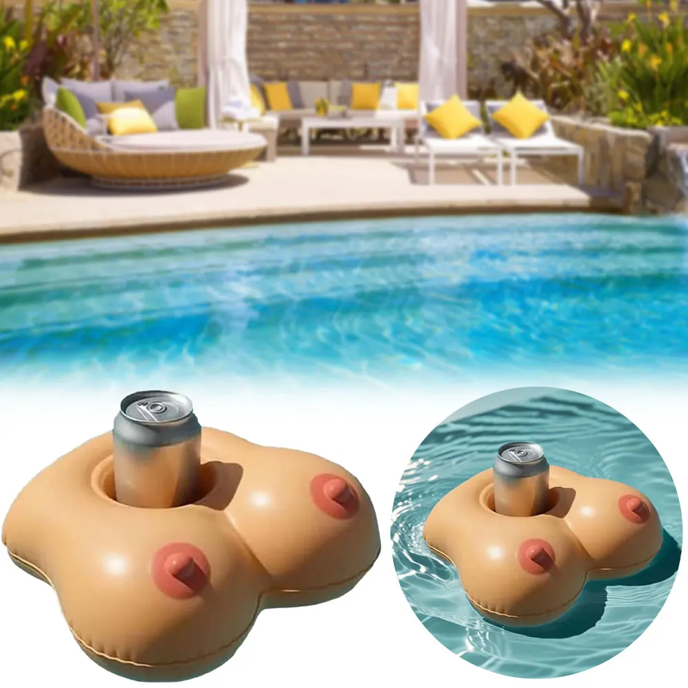 מחזיקי שתייה מתנפחים, מחזיק משקאות צפים לבריכת שחייה מחזיקי שתייה מתנפחים ניידים לאמבטיות כיף ספא