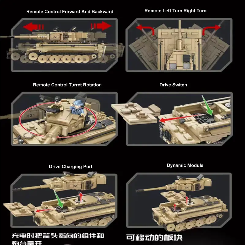 リモコン戦車,99a Tiger Leopard 2a4,メインタンク,ビルディング