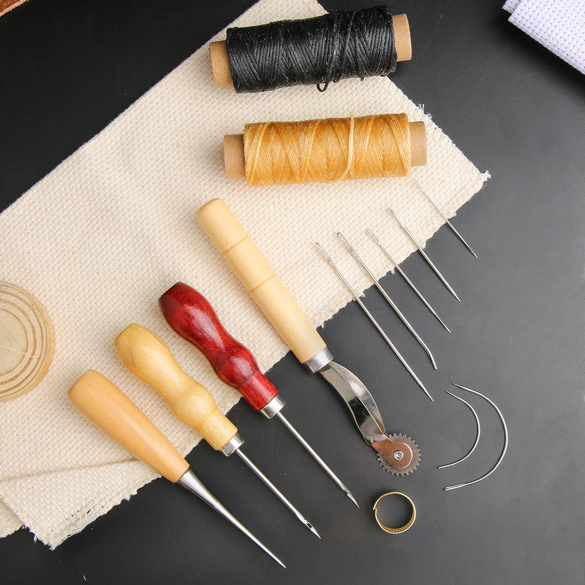 Leather Making Tools 14pcs Handmade Leather Goods DIY Tool Set Bag Making