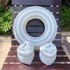 Children Adult Inflatable Swimming Ring Pool Float Vintage Striped Swimming Laps Water Sport Swim Circle For Pool Party 3