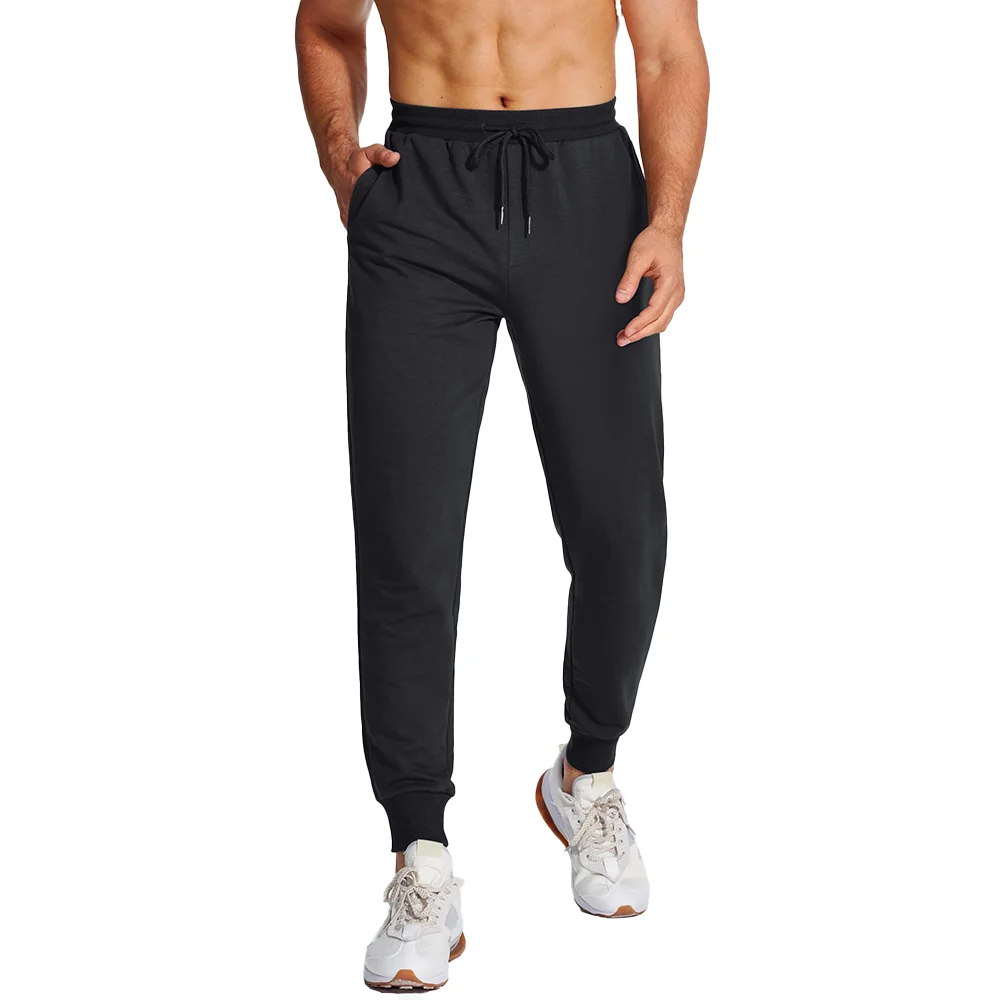 TACVASEN Quality Cotton Sweatpants Mens Lightweight Elastic Waist