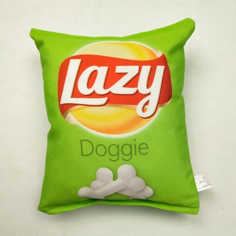 Funny Dog Toys Crisps Plush Filled Pets Squeaky Chew Bite-resistant Sounding Paper Toys Small Medium Pets Supplies Accessories 3