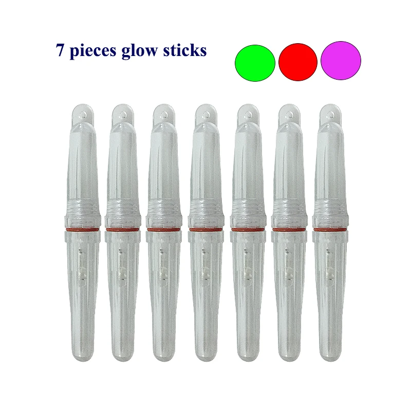 Luminous Light Glow Sticks Electronic Strobe Glow Stick Ocean Fishing Light Stick Bright Colorful NO Batttery 7PCS Fishing Tackle Fishing Glow Stick Fishing Light