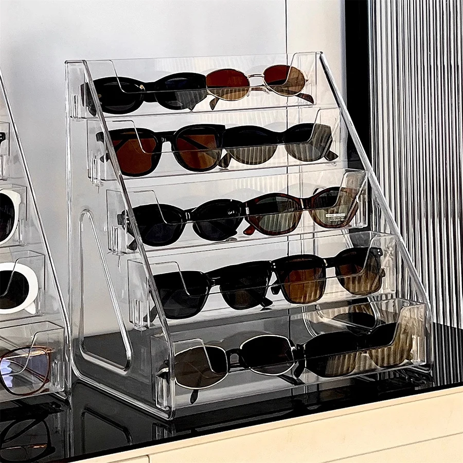 Sunglasses storage box, acrylic ladder bracket, frame, myopia glasses, sunglasses storage ladder rack 5