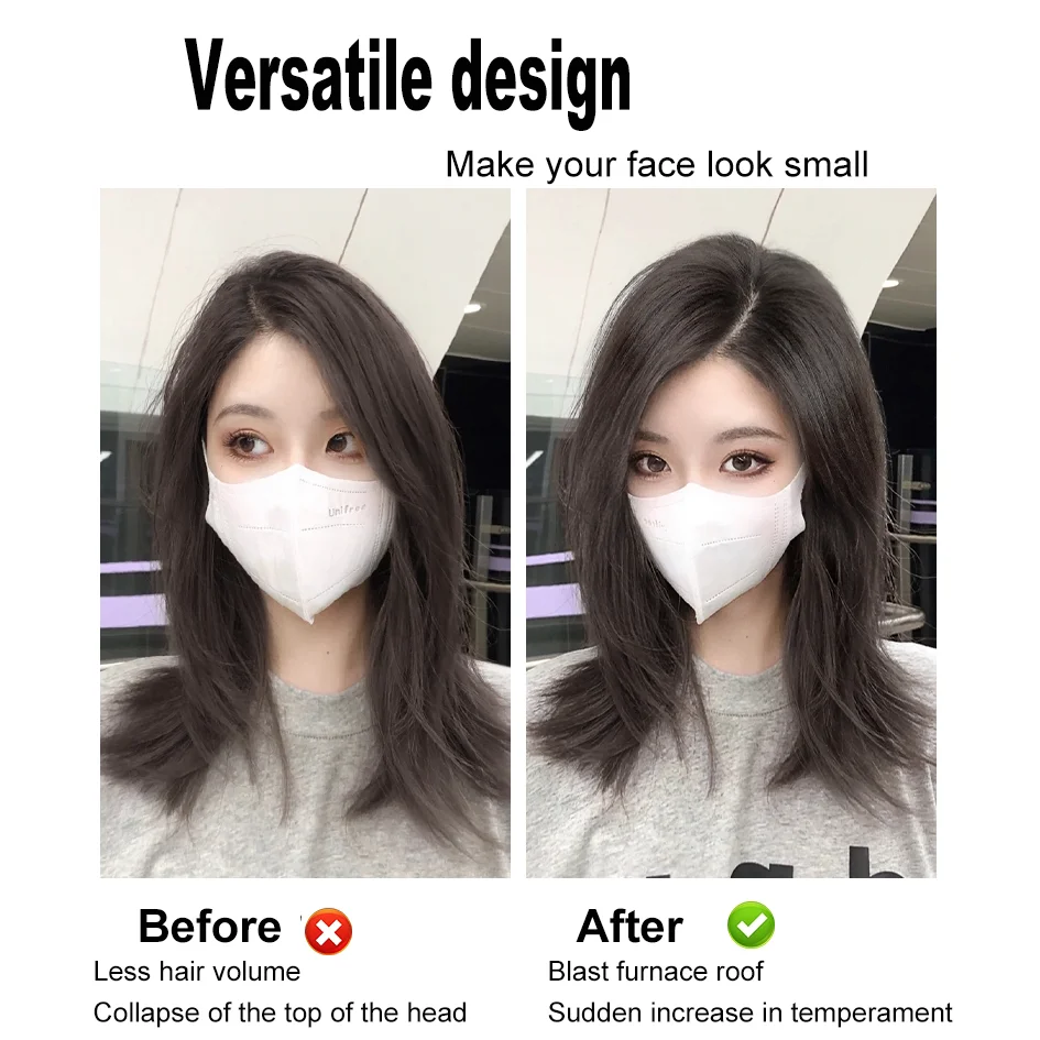 Synthetic 2 pieces/set of wig pads, hair extensions, opening and top replacement pieces, replacement artifact