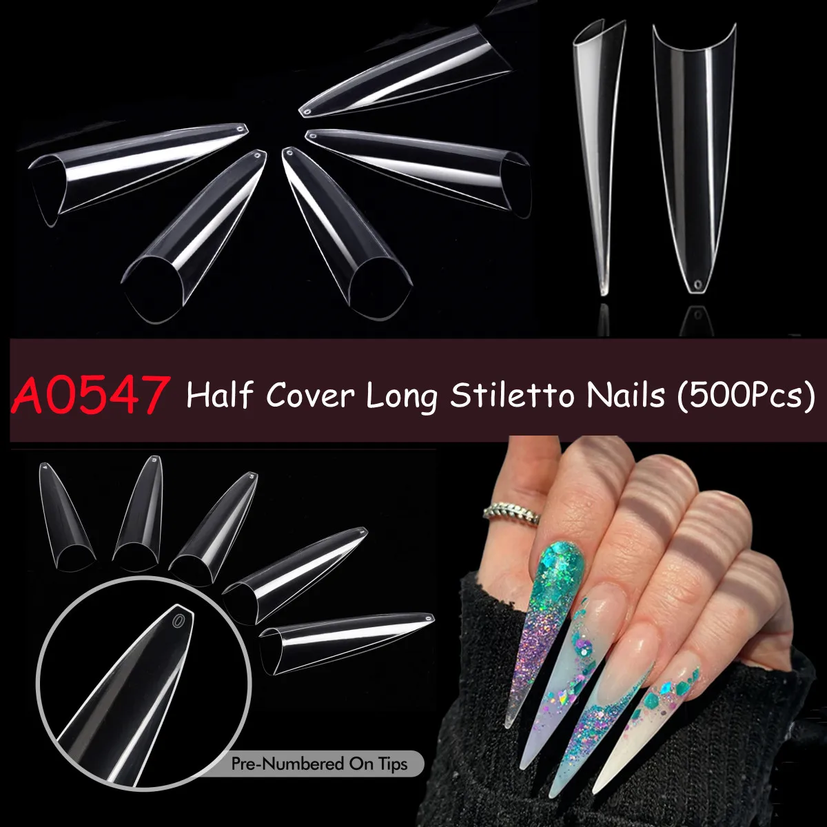 A0547 Stiletto Clear