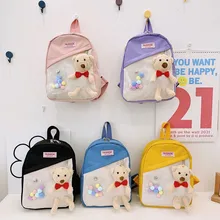 

Spring New Children's Backpack Kid's Oxford Bag Cartoon Bear Schoolbag for Girls Travel Kawaii Backpack Fashion Backpack