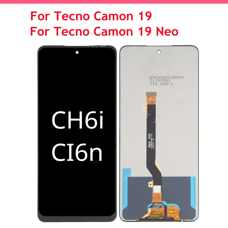 

Для Tecno Camon 19 Neo CH6i LCD дисплей кодирующий преобразователь сенсорного экрана в сборе для Camon19 19Neo Camon19Neo Замена
