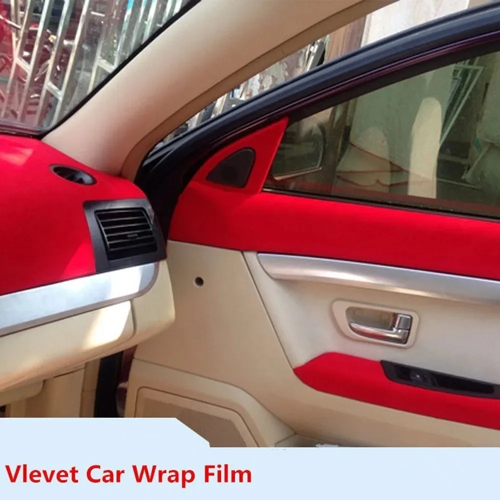 Premium Quality Velvet Suede Fabric Car Wrap Sticker Self Adhesive Suede Leather for Car Styling Upgrade Large Size 200x150cm