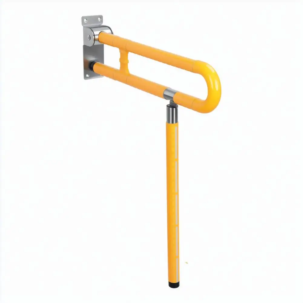 24.4 Inch Handicap Grab Bars, Foldable Toilet Grab, Foldable Toilet Grab Bar With Particle Texture, Flip-Up Safety Rail