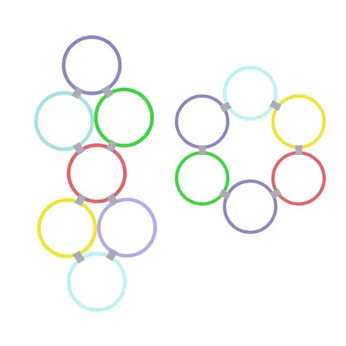 Outdoor Funny Physical Training Sport Lattice Jump Ring Set Game 10 Hoops 10 Connectors for Park Football Training Supplies - Image 5
