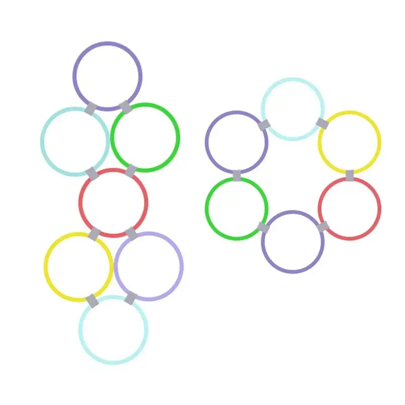 Outdoor Funny Physical Training Sport Lattice Jump Ring Set Game 10 Hoops 10 Connectors for Park Football Training Supplies - Image 5