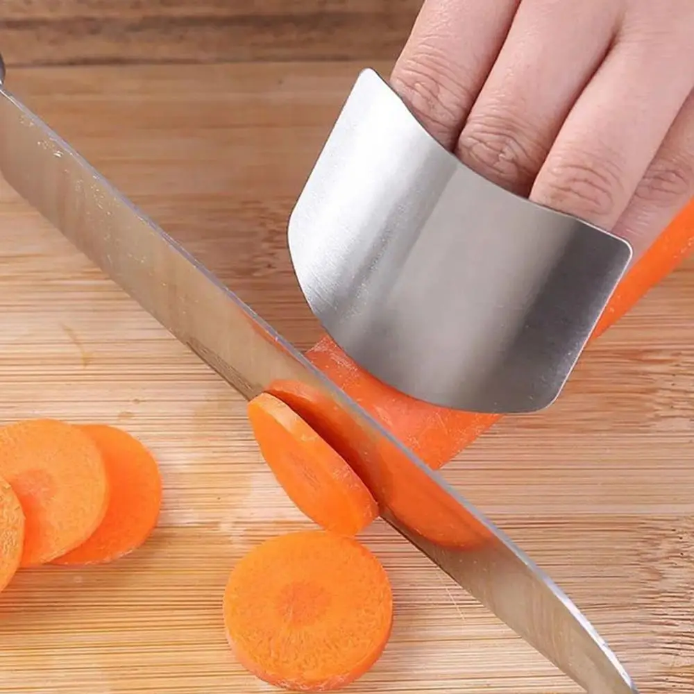 Description Picture 5 of itemStainless Steel Finger Protector Anti-cut Finger Guard Safe Vegetable Cutting Hand Protector Kitchen Accessories