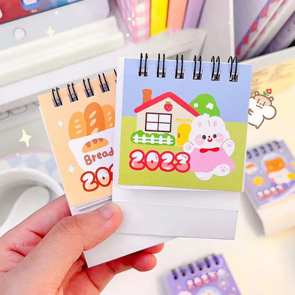 

Exquisite Patterns Lightweight Record Date 2023 Mini Cartoon Desk Calendar Decoration 2023 Calendar for Home