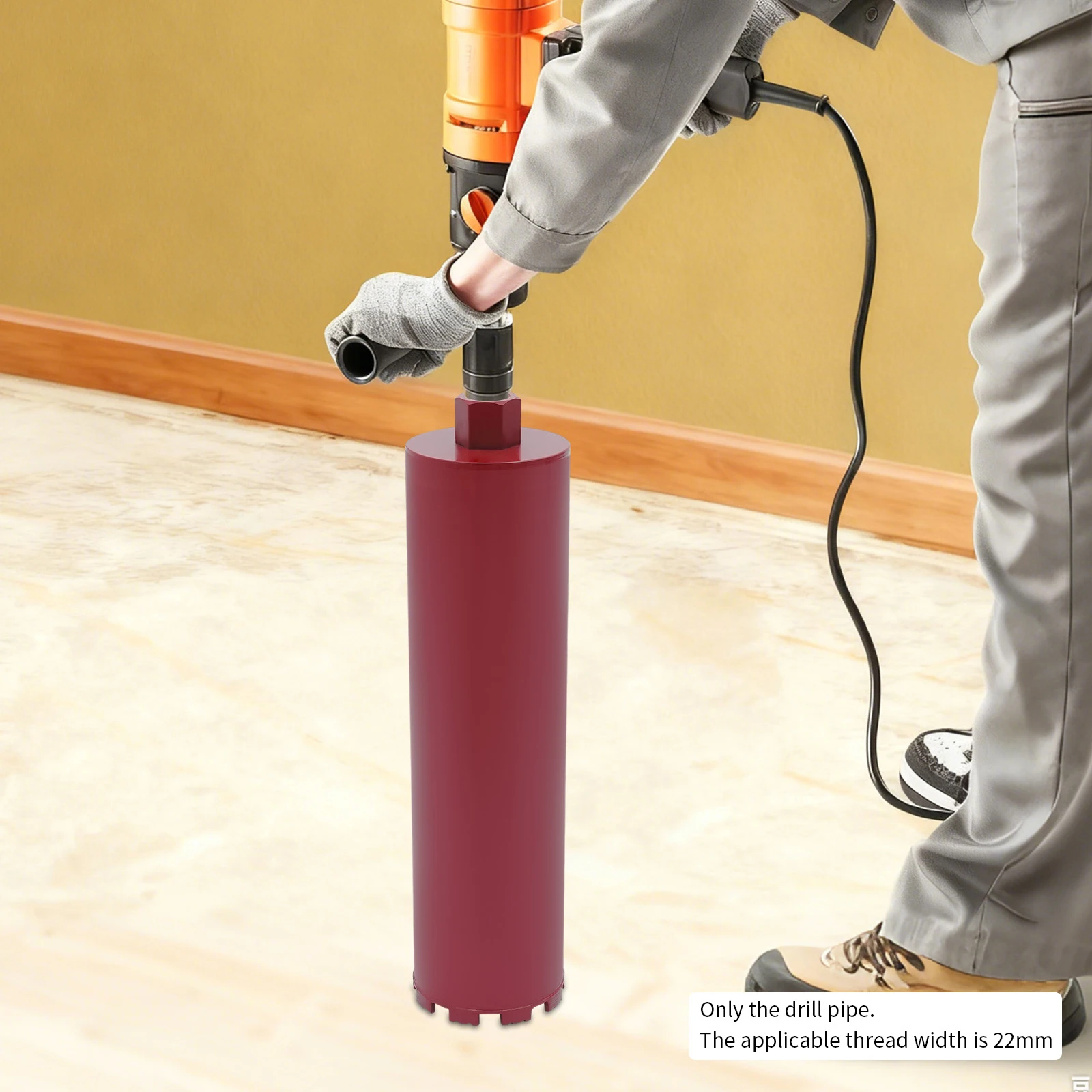 Red M22 410mm Drilling Depth Brasion-Resistant Core Drill Bit for Hood Installation for Hood Installation