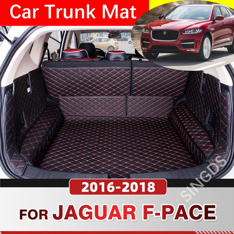 

Auto Full Coverage Trunk Mat For Jaguar F-Pace 2016-2018 17 Car Boot Cover Pad Cargo Liner Interior Protector Accessories