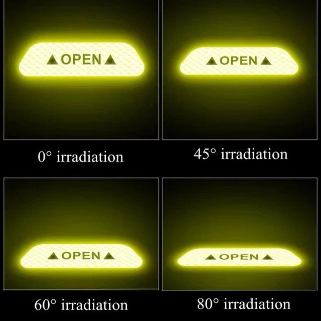 Car Door Safety Anti-Collision Warning Reflective Stickers 4pcs car stickers