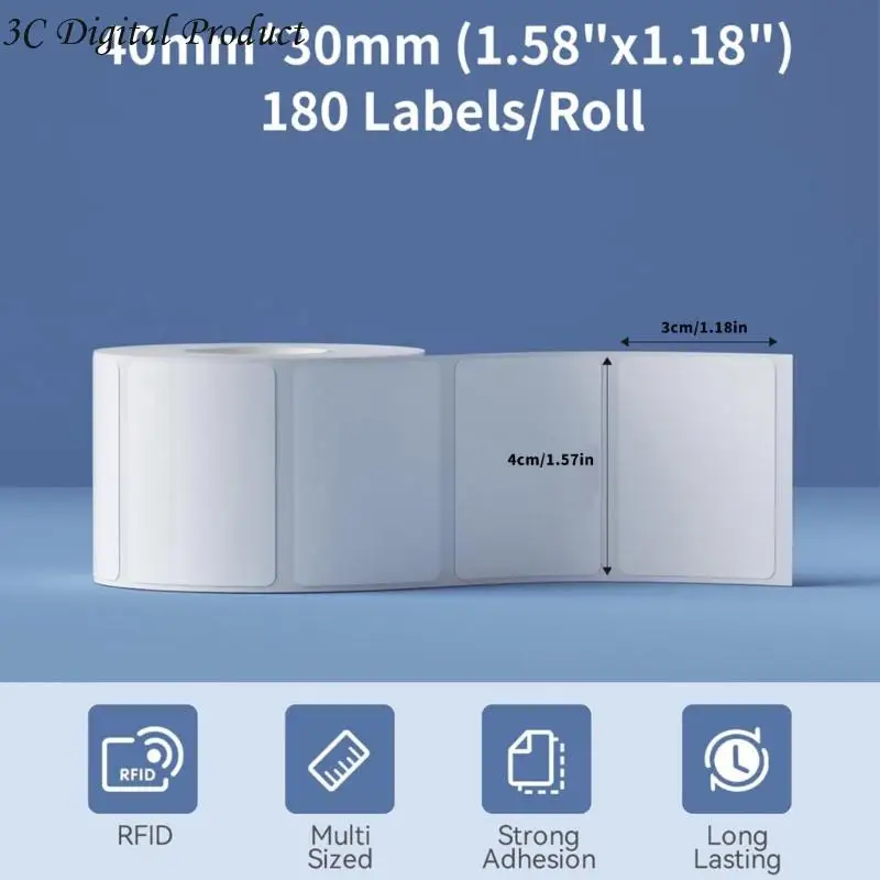 2롤 감열지 라벨 40x30mm 강한 접착력 방수 내유성 분해성 Q84A