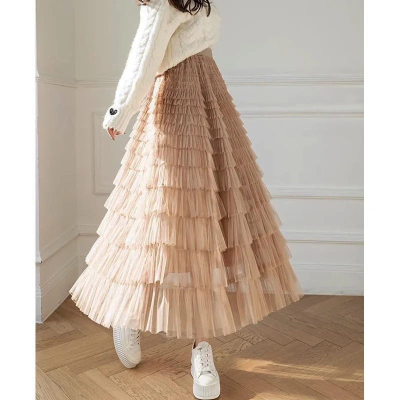 

Women's Y2K Clothes White Fashion Elegant Luxury Birthday Party Mesh Cake Half Bodycon Dress Summer Korean Style 2023