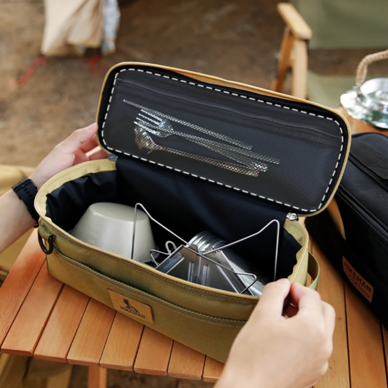 Outdoor Picnic Tableware Storage Bag Camping Barbecue Cooking Utensils Storage Bag Portable Waterproof