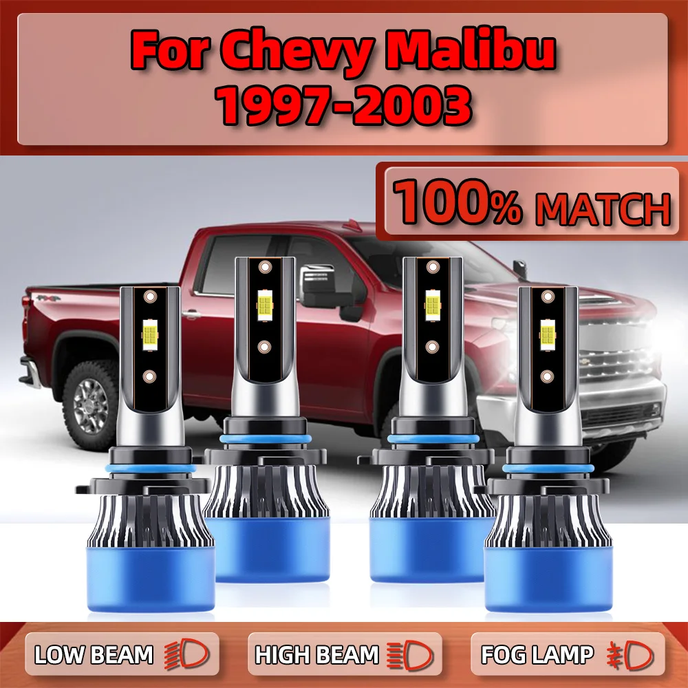 

240W LED Canbus Car Headlight Bulb 40000LM Turbo Lamps 6000K Auto Lights 12V For Chevy Malibu 1997 1998 1999 2000 2001 2002 2003