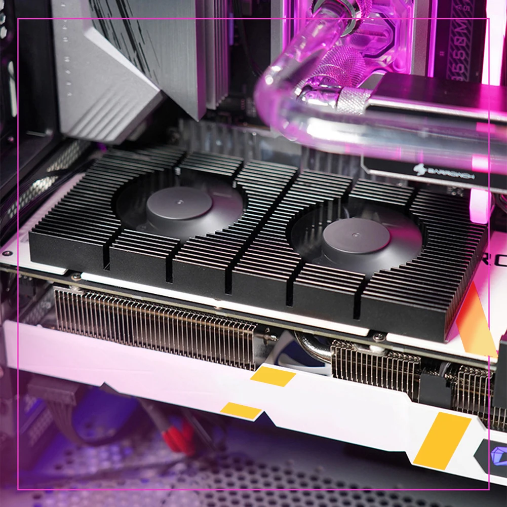 GPU Backplane Radiator Graphics Card Backplate Memory Cooler Heatsink Cooling Fan Panel DIY Gamer Cooler for RTX 3090 3080 3070