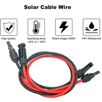 Câble d'extension de panneau solaire, câble de panneau solaire 16/14/12 10AWG avec connecteurs étanches femelle et mâle pour camping-car, systèmes PV 5