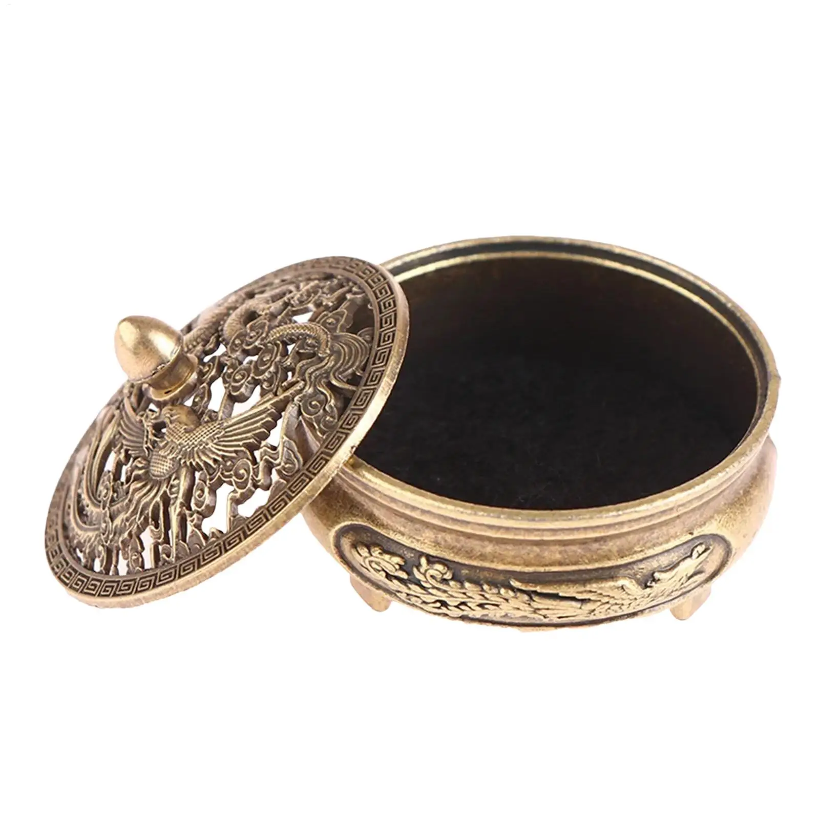 Incense Cone Burner Cone Ornament Metal Burner Holder Detachable Lid Design Desktop Decoration for Yoga Room Tea Room Balcony