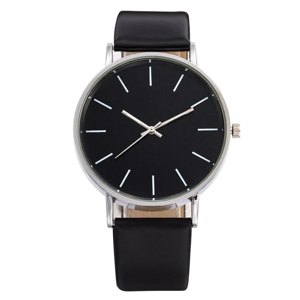 Minimalist Women's Ultra Thin Fashion Watch with Leather Strap