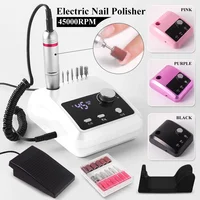 High Quality Electric Nail Drill Machine 45000 RPM Electric File HD Display Metal Manicure Pen Professional nail lathe Sander 2