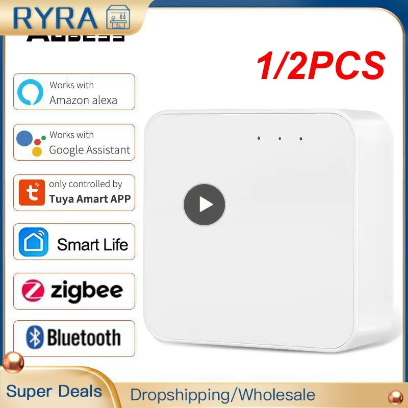 

1/2PCS Tuya ZigBee Smart Gateway Multi-mode ZigBee Bluetooth Mesh Hub Work with Tuya Smart Life App Voice Control via Alexa