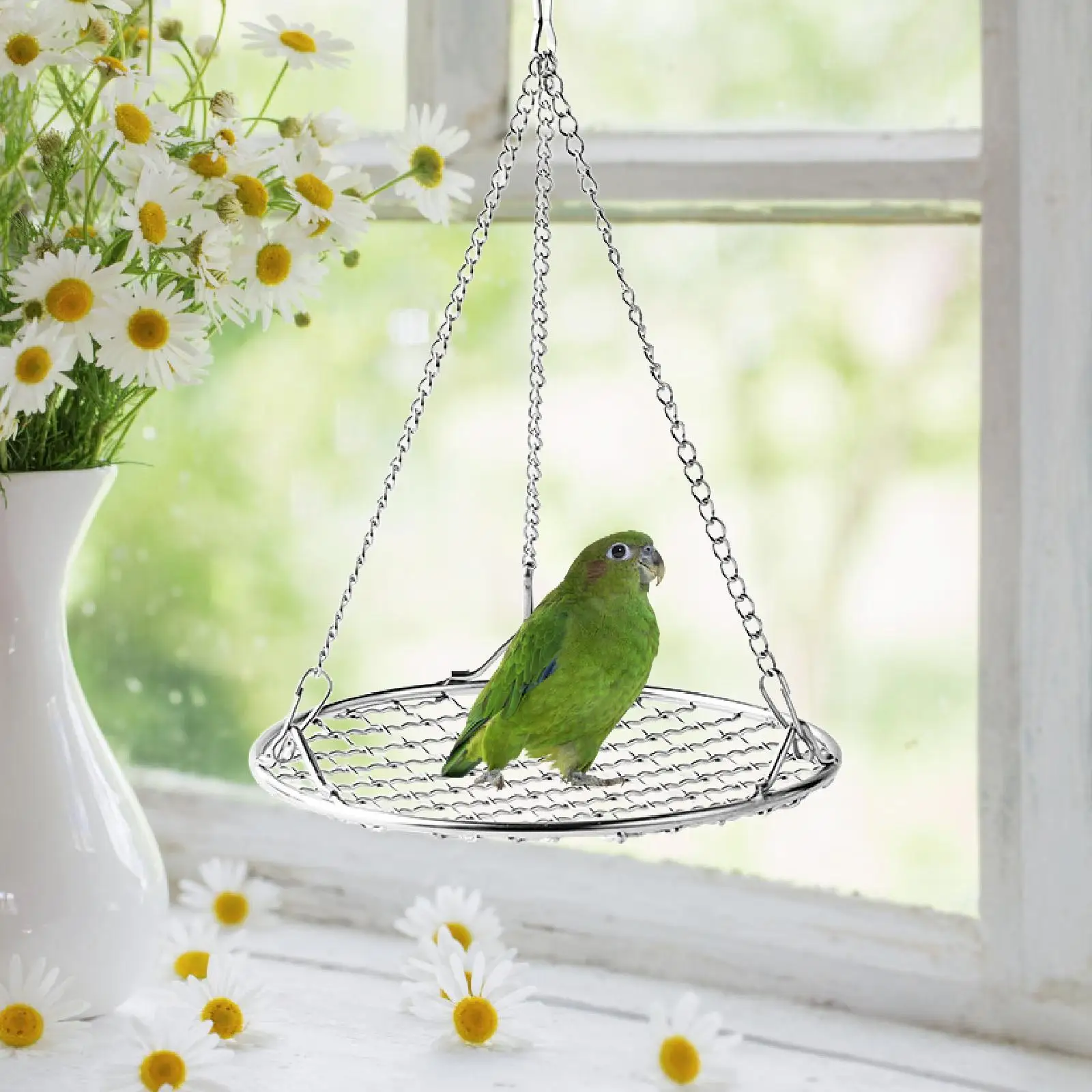 Parrot Perch Creative Decoration Hanging Decorative Bird Stand Cage Accessories for Lovebird Canary Budgie Macaw Cockatiel