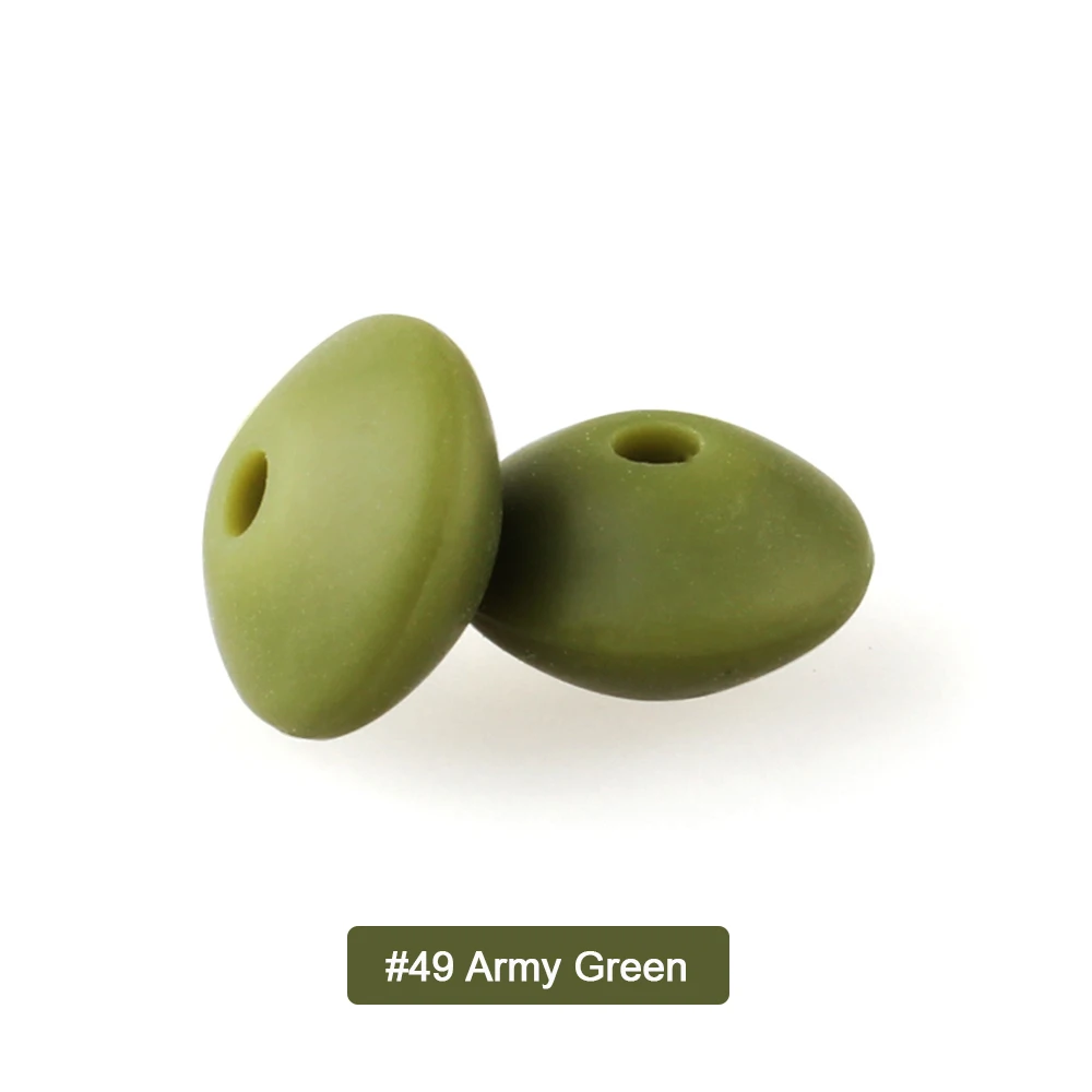 Silicone Lentil Beads for Jewelry Making - DIY Beaded Crafts & Accessories, BPA Free