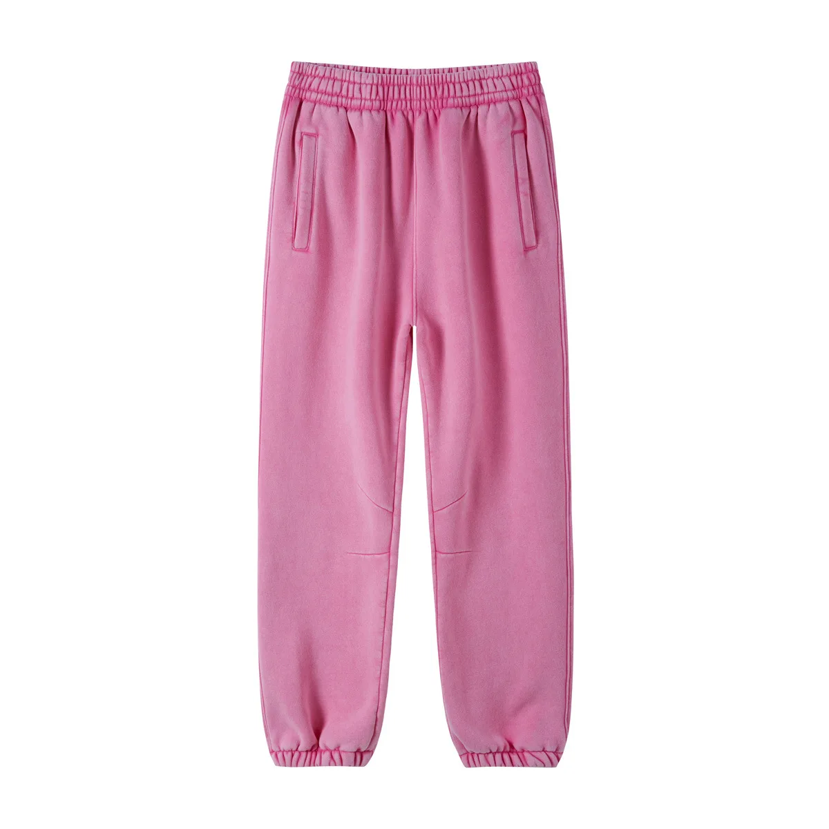 Custom LOGO2024 autumn winter new washed batik old sweater sweatpants 360G cotton polyester velvet thickened men's  women's suit 3