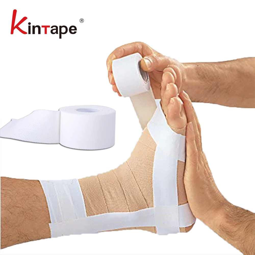 Cotton Sports tape No elasticity 5 Rolls 3.8cm x 10m For Athlete Protection and Wrapping Strapping taping Fix Leg Socks Wrist