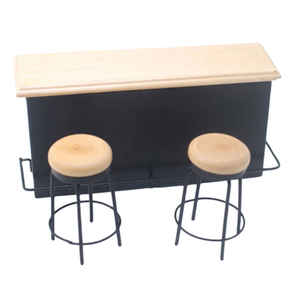 

Аксессуары для кукольного домика, барной мини-стойки, игрушки, орнамент, деревянный стол для украшения, еда для игр