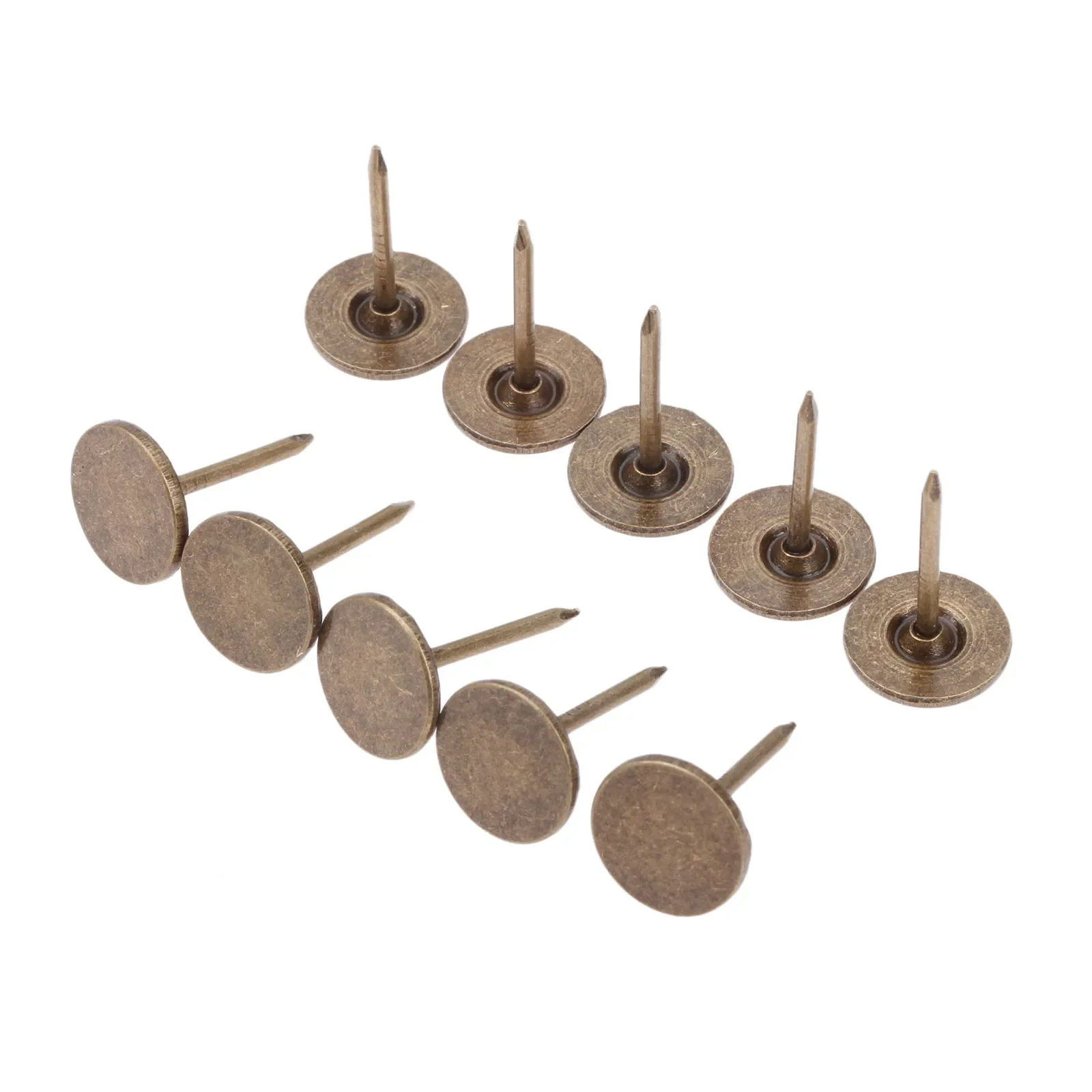 100Pcs Iron 11*17mm Antique Bronze Upholstery Nails Drum Jewelry Wood Box Furniture Sofa Wood Door Decorative Tacks Stud Pushpin upholstery nail