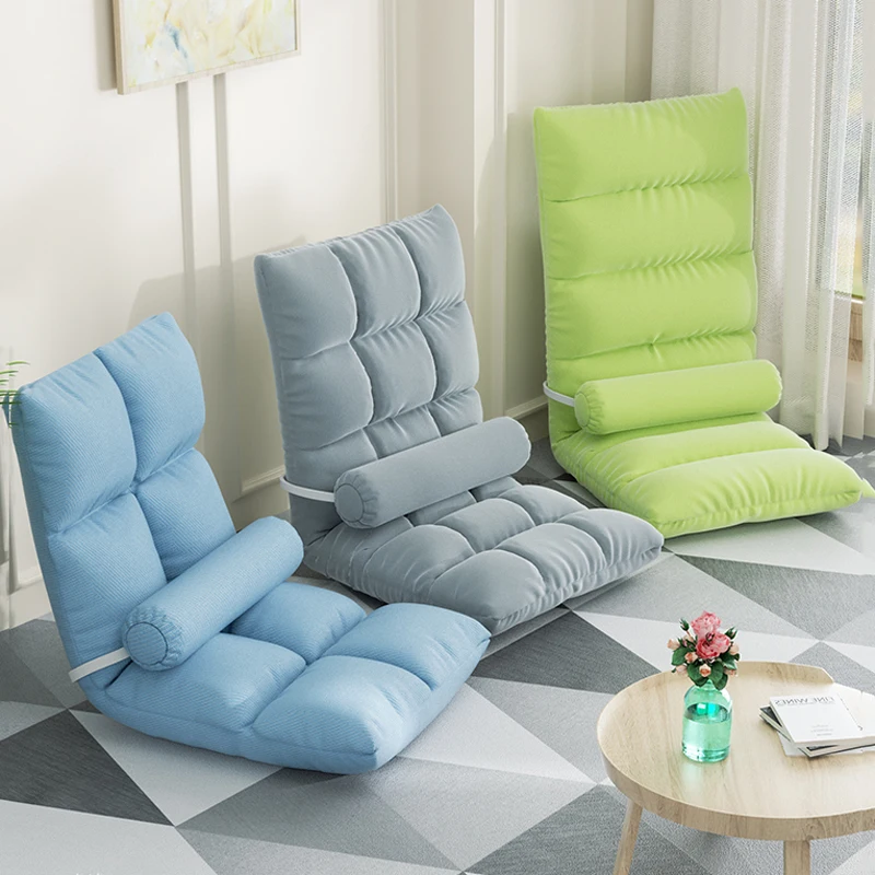 Composite Fabric L Shaped Folding Sofa Tatami Bay Window 3D Sofa Bed Back Seat Chair Dormitory Cushion Bay Window Small