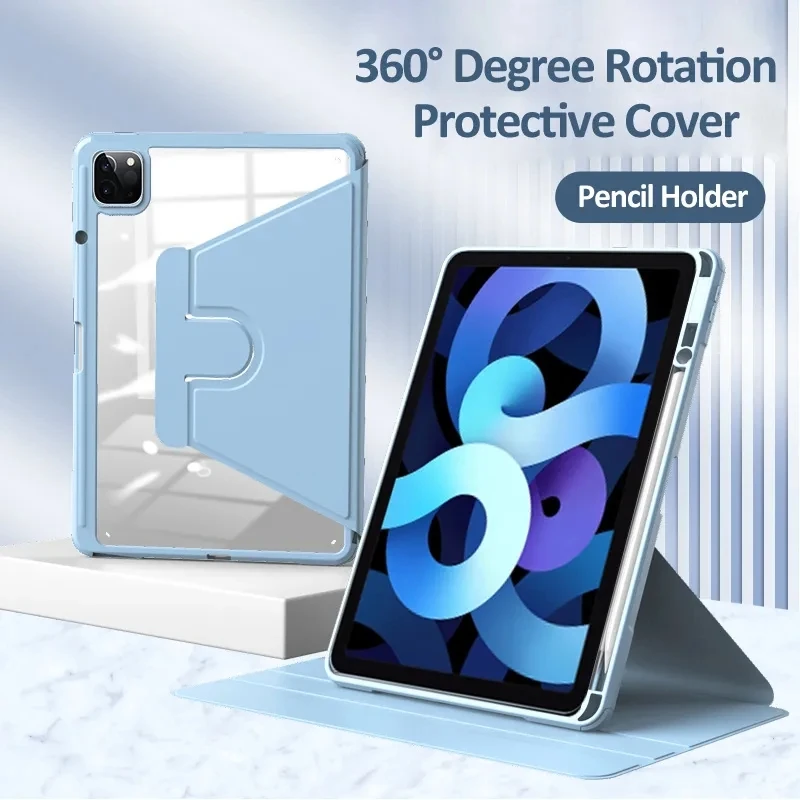 

Чехол для iPad 10 2022 Air 4 5 10,9 Pro 11 12,9 2022 360 с вращением на 9,7 °