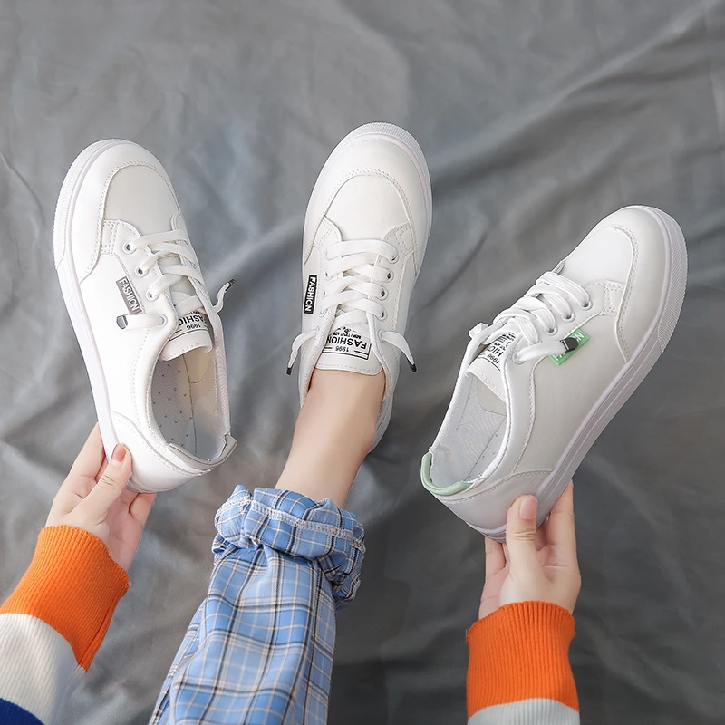 Women Sneakers Women's Vulcanize Shoes Spring  Autumn Breathable Flats Solid Color Mesh Shoes Young Woman Casual White Shoes 6