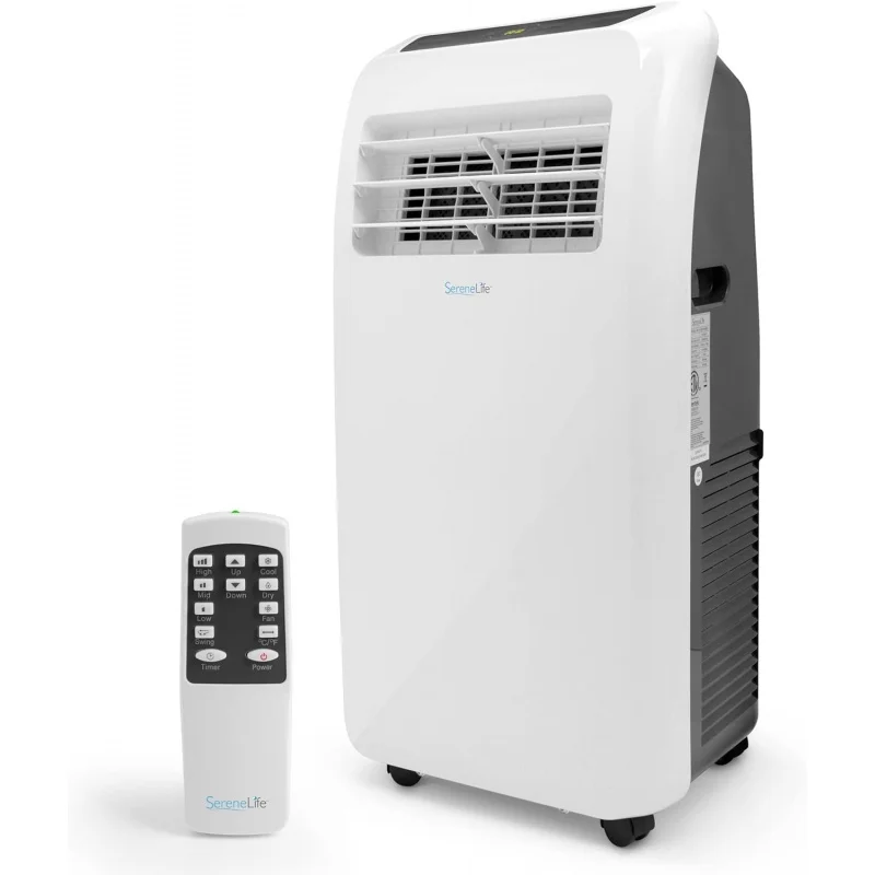 

SereneLife SLPAC12.5 SLPAC 3-in-1 Portable Air Conditioner with Built-in Dehumidifier Function,Fan Mode, Remote Control, Complet