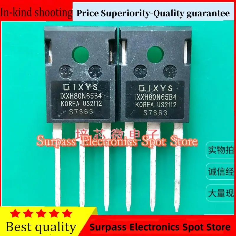 

10PCS-100PCS IXXH80N65B4 IGBT TO-247 650V/160A Price Superiority-Quality guarantee