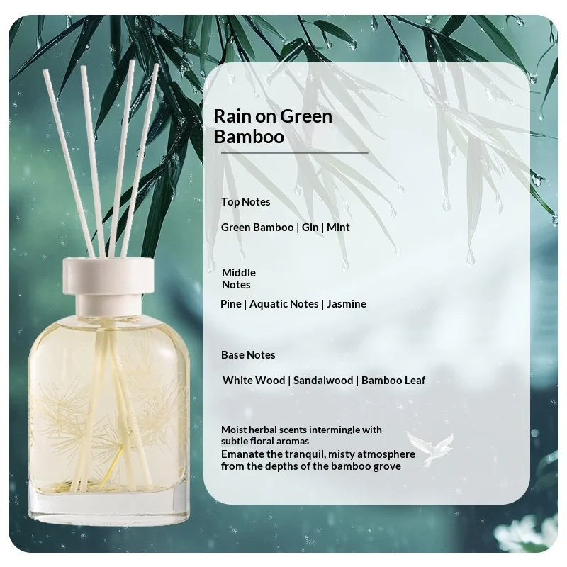 Diffusore di Fragranza Trasparente con Fiori e Bastoncini di Rattan, Profumo Duraturo per Camera da Letto, Deodorante per Ambienti, Accessorio Decorativo per la Casa