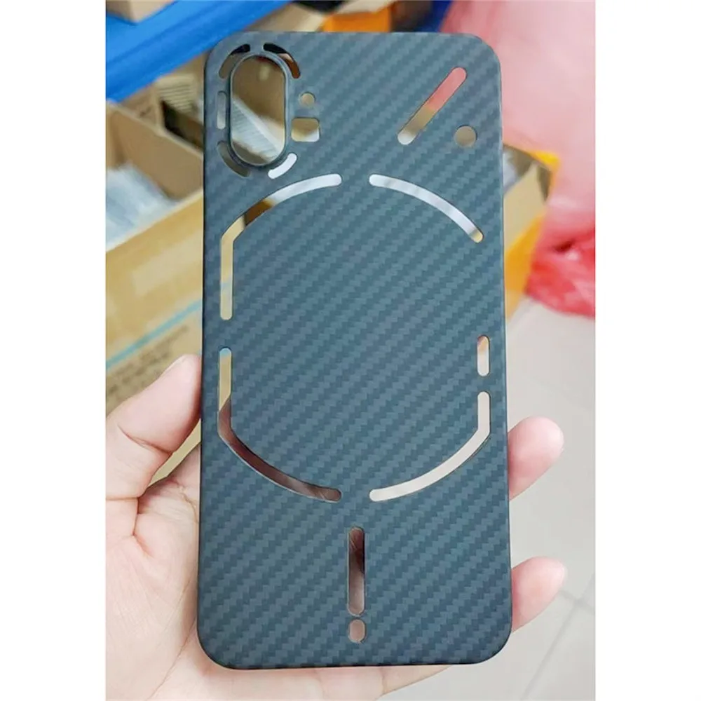 Super Slim Case for Nothing Phone 1 Real Aramid Fiber Protective Cover Skin, Soft Touch Sturdy Durable Carbon Case