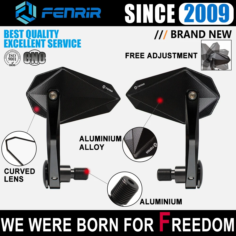 Motorcycle Bar End Mirror Handlebar for Yamaha MT07 MT09 MT10 XSR700 XSR900 XJ6 TDM TMAX XMAX SMAX FZ1 FZ6 FZ07 FZ09 FZ10 Ninken |