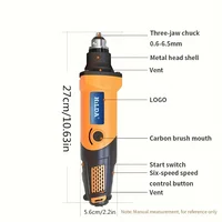 HILDA 400W Variable Speed 6-speed Rotary Tool Mini Drill Mini Grinding Machine Electric Drill Rotary Tool Electric Tool 2